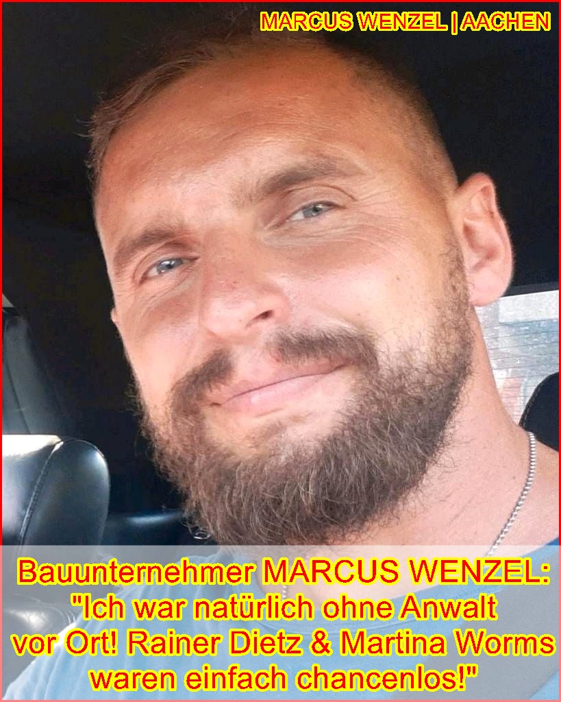 openPR | Rechtsanwälte Rainer Dietz & Martina Worms scheitern gegen Bauunternehmer Marcus Wenzel Aachen vor Gericht