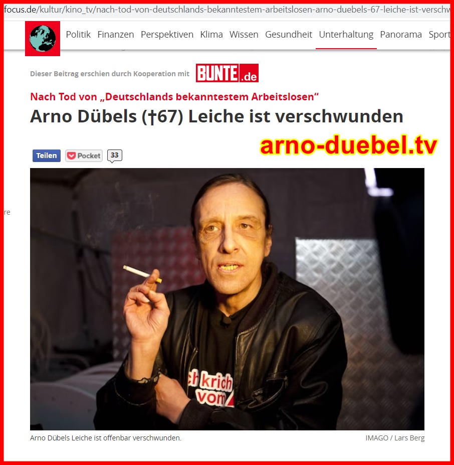 Arno Dübels (†67) Leiche ist verschwunden | FOCUS online
