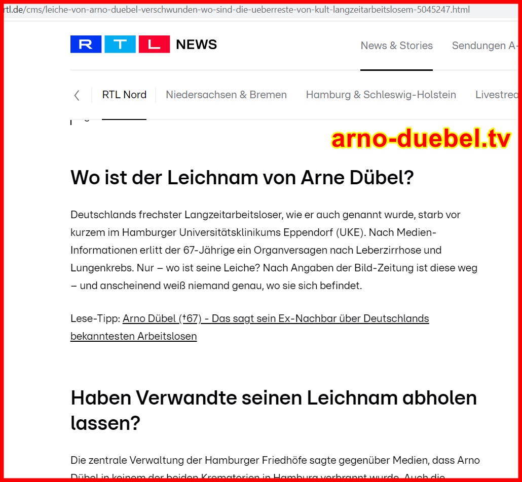 Friedhofsverwaltung rätselt: Wo ist die Leiche von Arno Dübel? | RTL NEWS